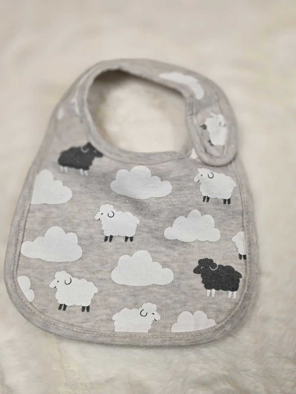 Carter's Grey & White Sheep Jumper, Bib and Bodysuit Set - 5 Piece Bundle